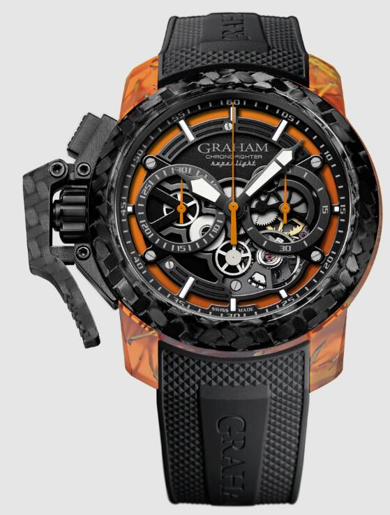 Replica Graham Watch 2CCCK.O01A CHRONOFIGHTER SUPERLIGHT CARBON SKELETON - TRANSLUCENT ORANGE